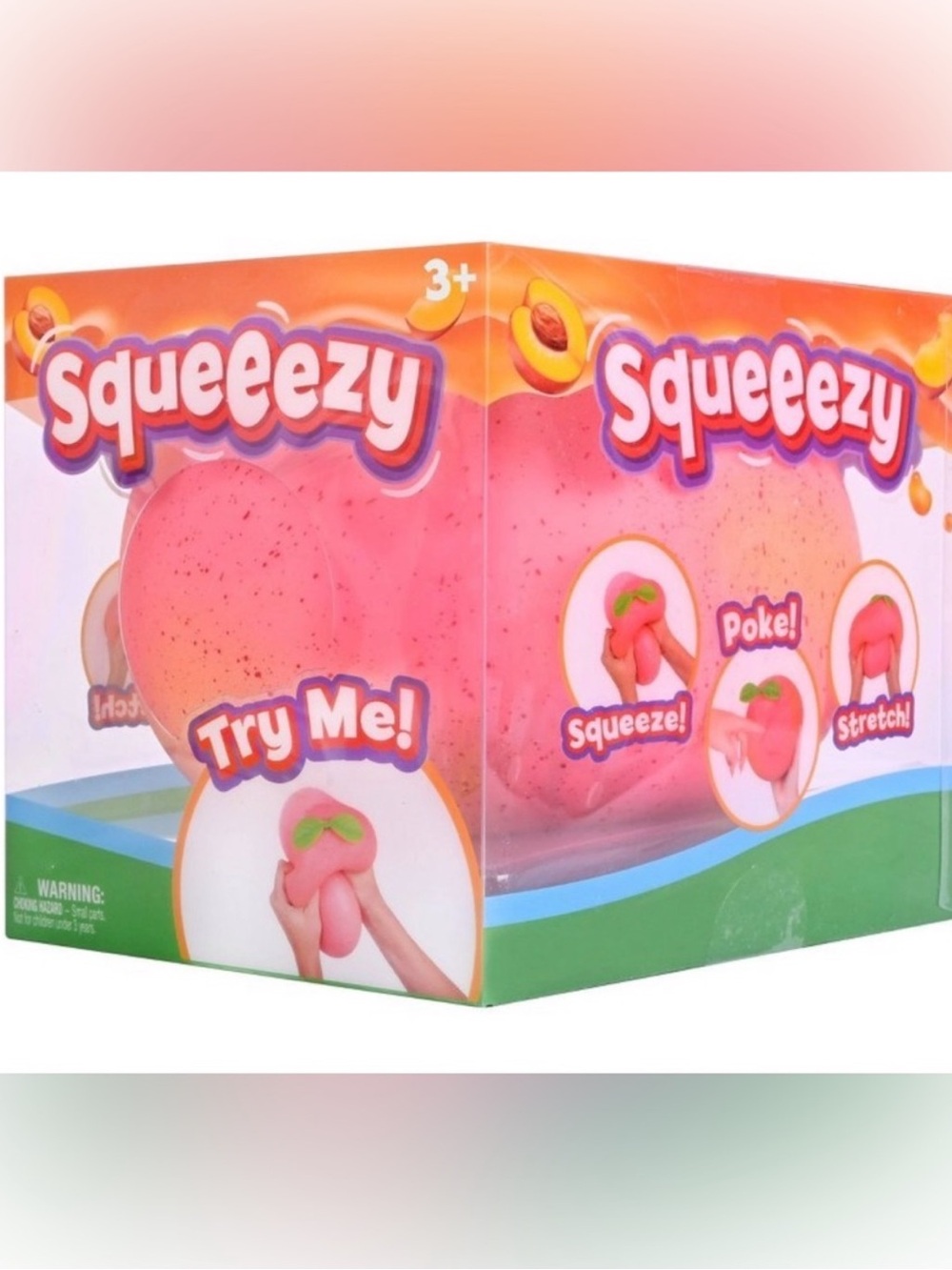 Sunny days trending viral Pink Peach Squeeze sensory fidget Toy NWT